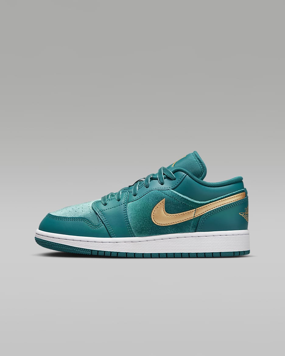 Teal and gold shoes store
